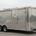 Remorque food truck importée de Chine via AliExpress ou Alibaba, vue extérieure